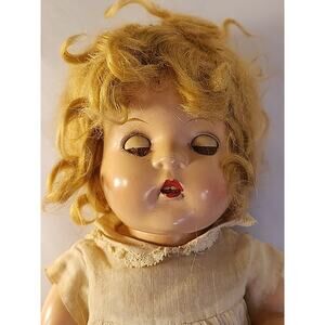 All Original Antique 1930’s Composition Doll by Ideal Jointed/open Mouth Teeth